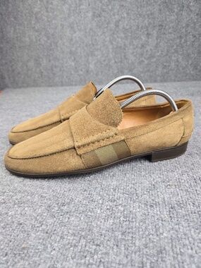 Gucci Men's Suede Apron Toe Loafers Size IT 10.5 (US 11.5) Italy